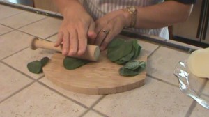 Rolling your herbs releases more aroma and flavor.